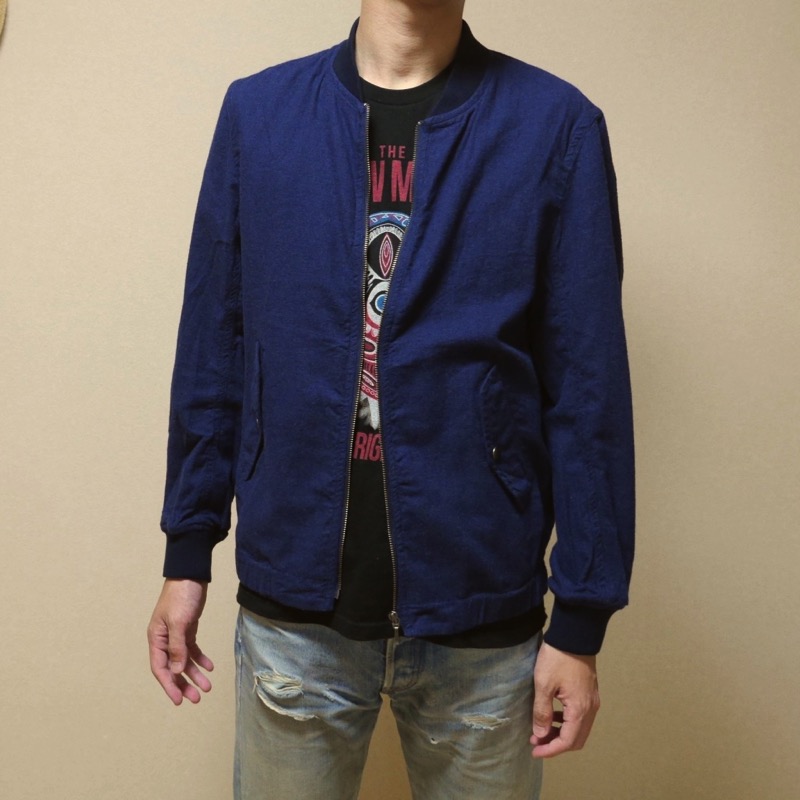 Auto-thumbnail for グリーンレーベルリラクシングのMA-1コットンブルゾン ネイビー